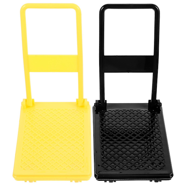 2 st Mini Plattformvagnsmodell Dekorativ Liten Plattformvagnsmodell Miniatyr Dekoration Blandade