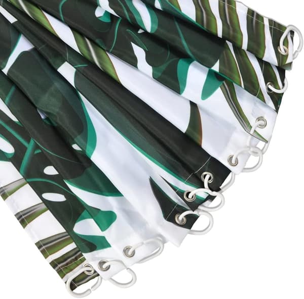 Bruseforhæng 180x200cm Mørkegrøn Monstera Blad Vandtæt