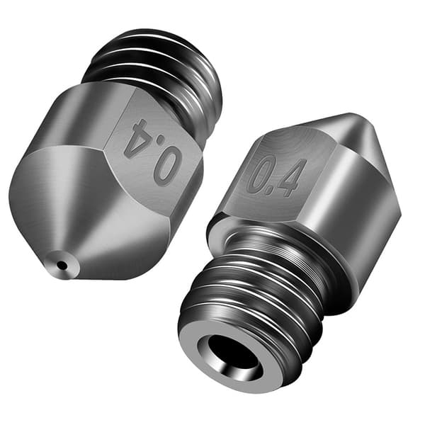 5 stk. hærdede ståldyser 0,4 mm/1,75 mm 3D-printer MK8 Nej
