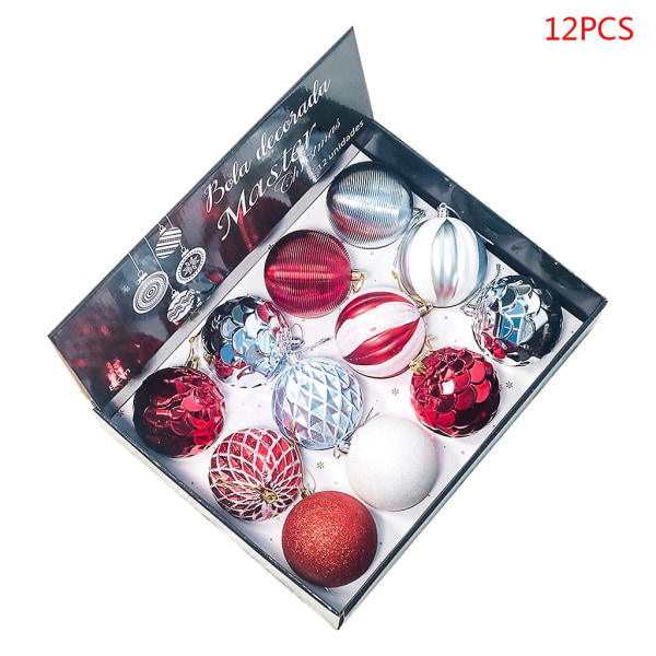 12 st 8 cm julgranskulor Festdekorationer Julgransprydnader Hängande Ornament XmI
