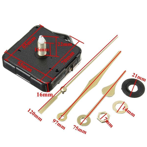 10 pcs DIY Silent Movement Spindle Hands Wall Quartz Clock Movement Mechanism Repair Tool Part Clock