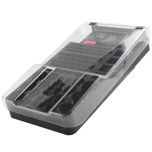 Battery Storage Case, Organizer with Hinged Clear Lid, with Battery Tester, Holds 93 Batteries