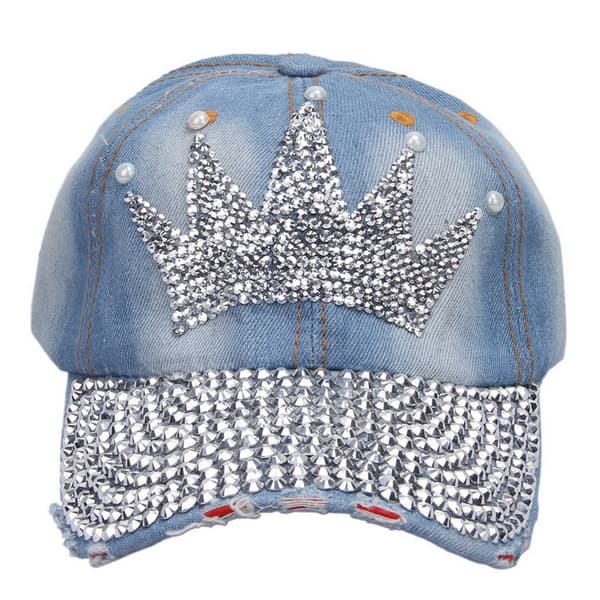 Rhinestone Baseball Cap - Krone, Cowboy Hat i