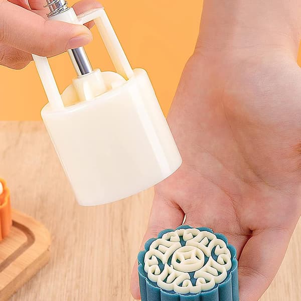 Mooncake Baking Mold Cake Mold Flower Shaped Metal ABS Easy to Use Make