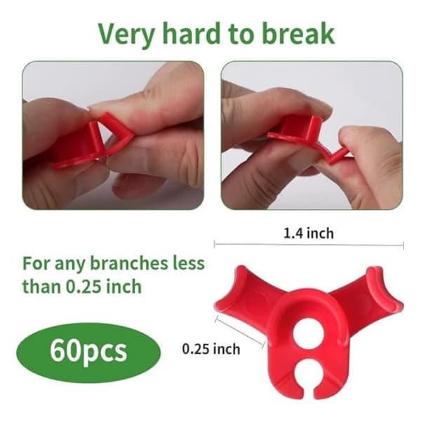 Plant Training Clips, 90 Degree Plant Branch Clips, Branch Shaped Fixing Loop, 60 Pcs