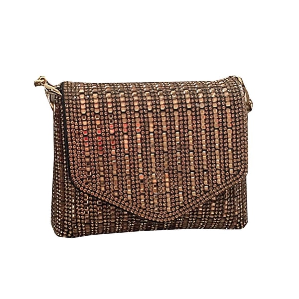 Elegant Aftenspose Handtaske Party Clutch Kvinder Luksus Skuldertaske Med Kæde Guld