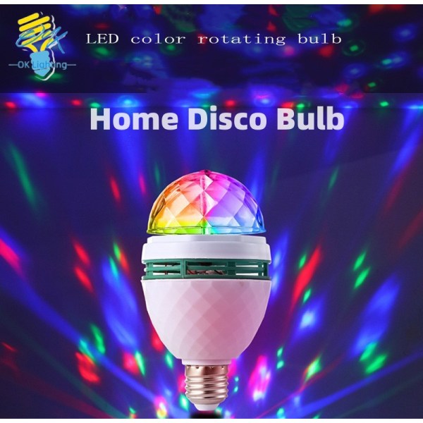 Scen Glödlampa Roterande LED Strobe Glödlampa Disco Party Glödlampa Flerfärgad Glödlampa i 7 färger Atmosphere Glödlampa för
