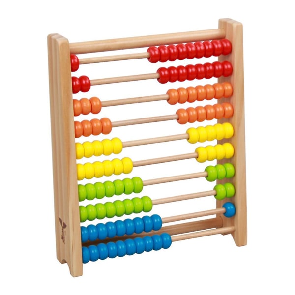 Träleksaker Förskolematerial Pedagogiska Verktyg Beräkningsverktyg Träfärgad Abacus 20.6*25*6.2cm 20.6*25*6.2cm