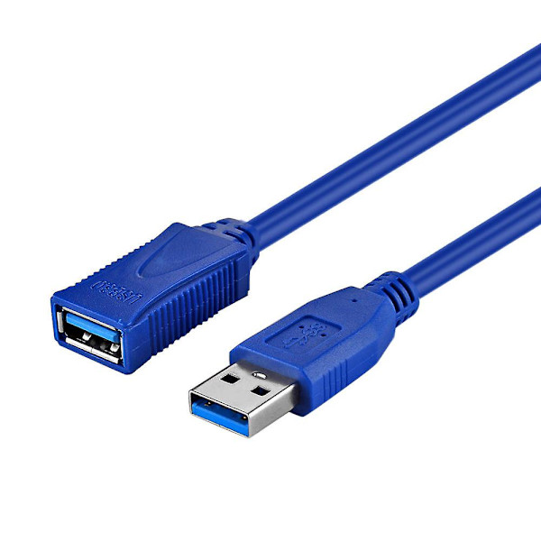 USB 3.0 A Han-stik til Hun-stik 1m/3.2ft Super Hurtig Forlængerkabel Blå