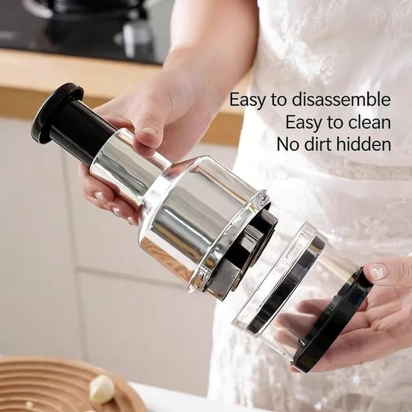 Manual Chopper and Multifunctional Vegetable Cutter — Easy, Clean, and Ideal for Salad Preparation and Daily Cooking. An Indispensable Kitchen Gadget.