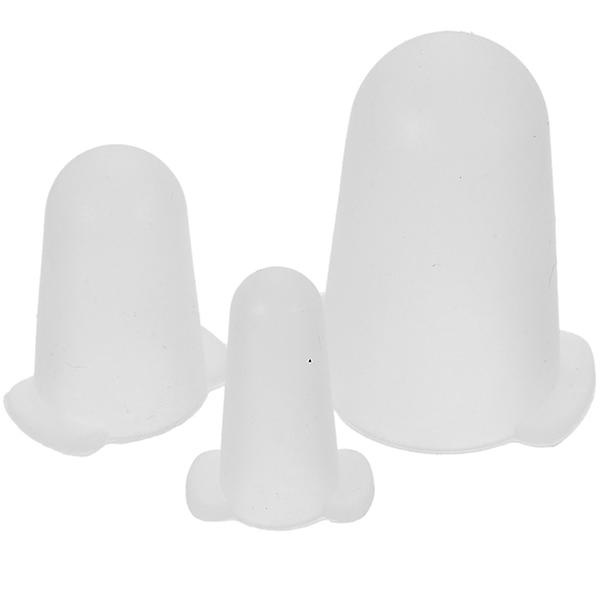 3 stk. Kakepipespissdeksler Kakedekorering Frostingspissdeksler Fleksible Silikondeksler Hvit 4,5X2,8