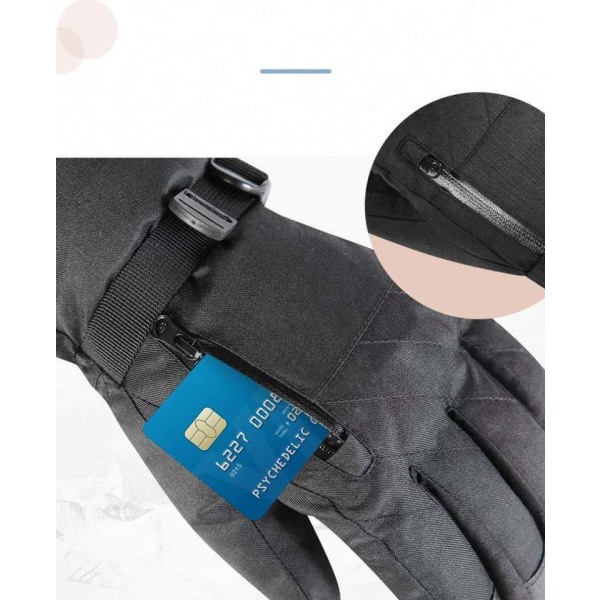 Vinterhandskar för män - Skidhandskar - Vuxna snöhandskar för män & kvinnor - Snowboardhandskar & Skidhandskar - Vattentäta
