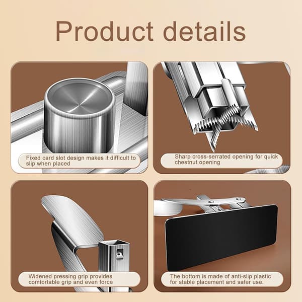 Chestnut Peeling Tool - Commercial Nutcracker with Non-Slip Handle, Quick Peeling Without Damaging Nuts [Ho]