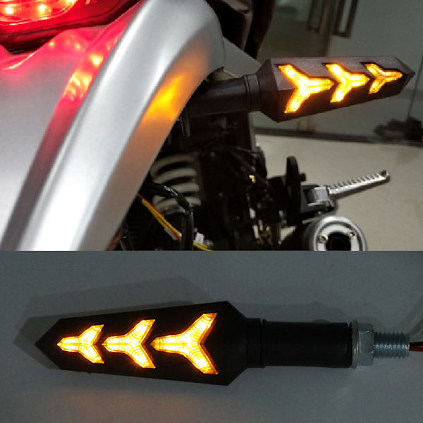 4 stk Motorsykkelblinklys Farger Blinklys Motorsykkelblinklys 12V 12 LED Pærer for Motorsykkel Motorsykkel Scooter