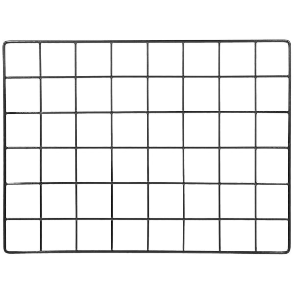 Væggitterpanel til billeder, jernramme, jernkunst, vægorganisator, hjemmedekor Black 50X30.3X0.5CM