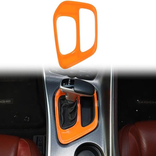 Gear Shift Panel Cover Trim ABS Interiør Tilbehør til 2015 2016 2017 2018 2019 2020 (Orange)