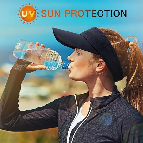 Solskydd för Män Kvinnor - Golf Solskyddsmössa Tennis Solskydd Sport Justerbar Mycket Tunn Solskydd Snabbtorkande Unisex Mössa Mössa för Golf Tennis Löpning Cykling