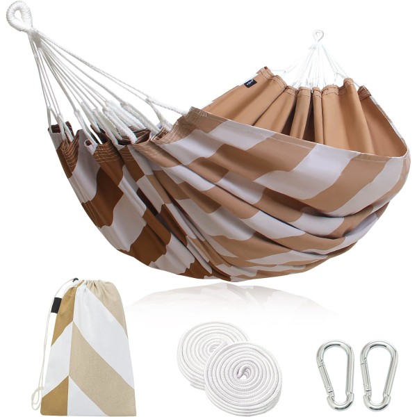 Indoor Cotton Hammock,Elegant,King Size,2 Person Brazilian Garden Durable Portable Hammocks with Carry Bag for Bedroom,P