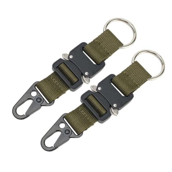 2 stk Tactical Quick Release Nøkkelring Clips Stor Military Key Ring Nøkkel Clip Beltetilbehør