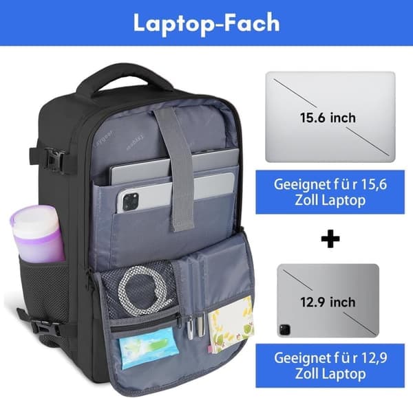 Cabin Baggage / Backpack / Suitcase – Carry-on for Flights, Travel Backpack 45 x 36 x 20 cm