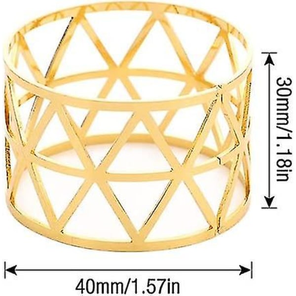 20 stk. Servietringe Guld, Metal Servietringe Servietspænder Blade Servietringe Til Bryllup Fest Middag Jubilæum Bord Midtpunkter