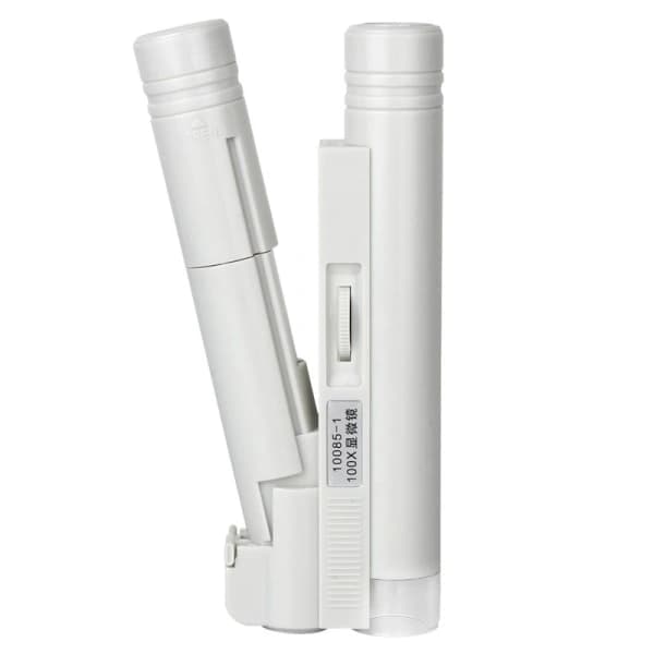 Handheld 100X Pocket Microscope Jewelry Magnifier with LED