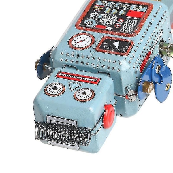 Vintage mekaaninen kellokoneisto kellokoneisto kävelevä robotti peltilelut lahjakokoelma lapsille