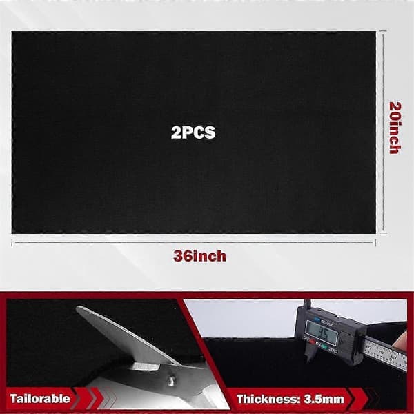 Carbon Felt Welding Blanket Fireproof - 2-pack 50x91 cm Heat Resistant Fabric 982°C High Temperature