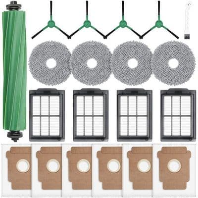 20 lisävarustetta iRobot Roomba Plus 405/505 Combo -robotti-imurille, 6 pölypussia 4 sivuharjaa