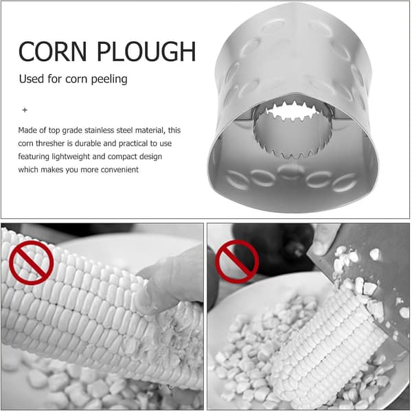 Stainless Steel Corn Peeler and Corn Remover with Non-Slip Handle Easy to Use