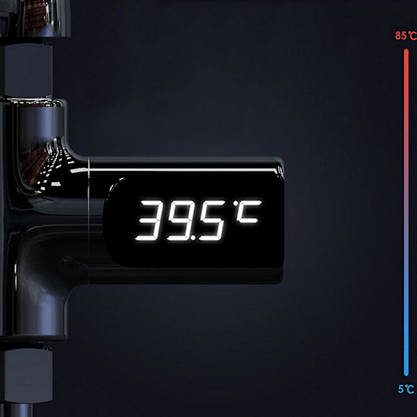 LED-display för duschvattentemperatur hemma