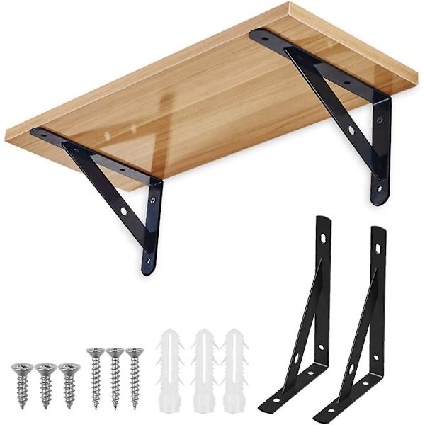 4 stk. Væghyllesupport, 150cm Trekant Hyllesupport, Flydende Hardware Support, Fastgørelsesbeslag, Retvinklede Beslag, Flydende Hardware Beslag