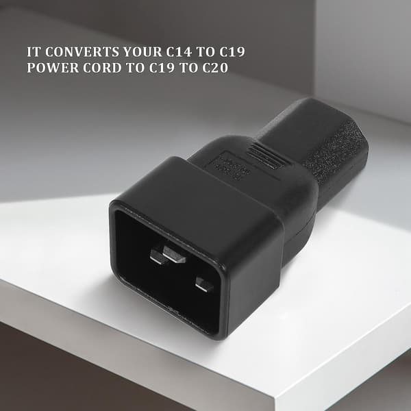 Beige IEC 320 C13 til C20 AC-adapter, IEC 15A til 10A, 16A til 10A AC-omformer, C20 16A til C13 10