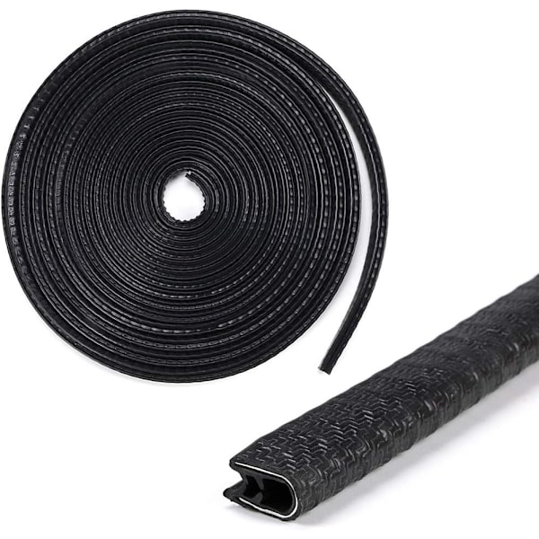 10Men U Gummilister Kanttrim Bil Dörrtätning Skydd Kantlist List Väder för Bil Metallkant Båt, Greppområde 1,0 mm till 2,5 mm