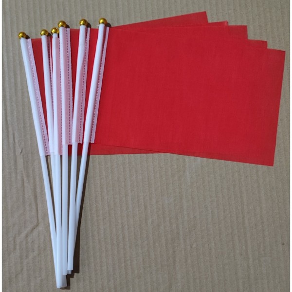 400 kpl Kiinteä punainen lippu Pieni mini tavallinen punainen väri Lippuja tikussa, DIY-merkintä, joka on helppo käyttää ja ripustaa