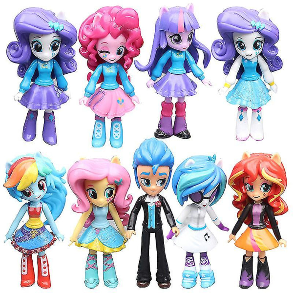 9-pak My Little Pony Equestria Girls dukker, 12 cm høye monsterdukker