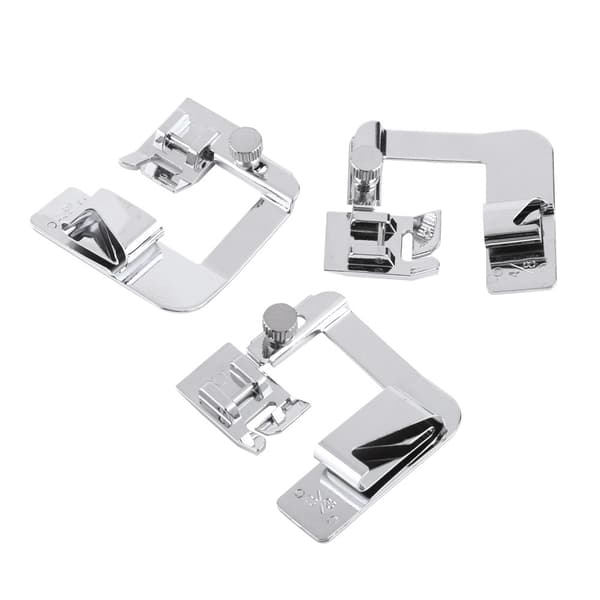 3 snap-on presser feet, universal fit, for multi-functional household sewing machines or old sewing machines