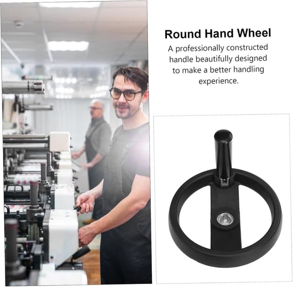 Round Nylon Handwheel for Milling Machine Through Fixing Hand Crank Rotating Knob Double