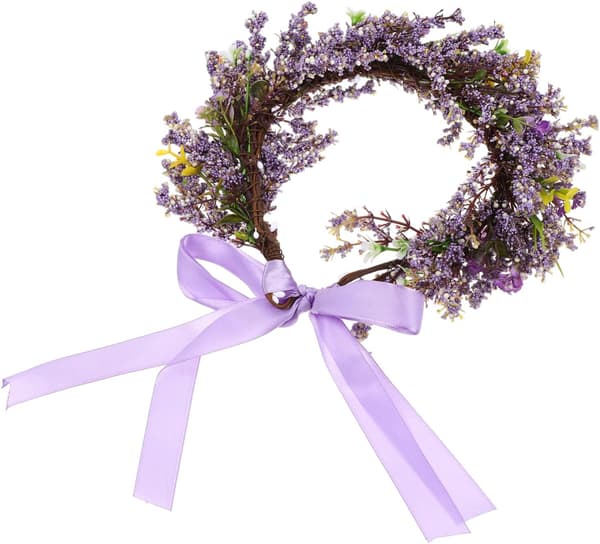 Elegant brudehodebånd Realistisk kunstig blomsterkrone Justerbar for kvinner til bryllup Brudekrans Hodeplagg