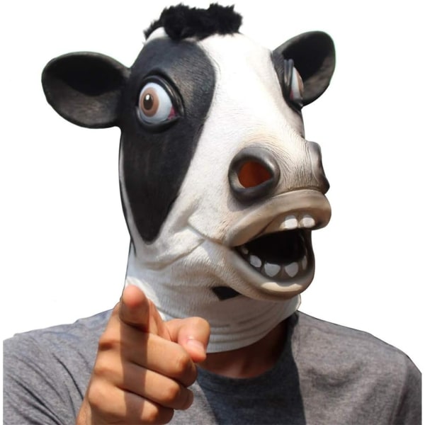 34*32*27cm Halloween Costume Party Latex Animal Head Cow Mask