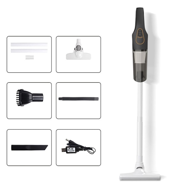 Trådløs Bilmonteret Husholdningsstøvsuger, To-i-én Mop/støvsuger Sort Mop Black mop