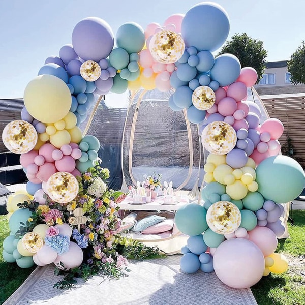 Latex balloner 312 stk diverse macaron balloner sæt til baby shower tilbehør til bryllup fødselsdagsfest