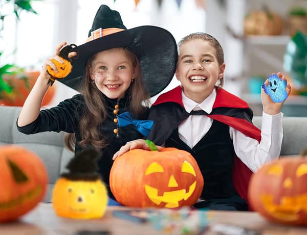 Bløde LED-klemmebolde, søde græskar-spøgelser bløde stressaflastende klemmelegetøj gaver til børn festpose trick or treat
