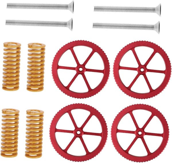 Printed Leveling Nut Kit for Printers Hand Leveling Kit DIY Printer Parts Metal Material Suitable