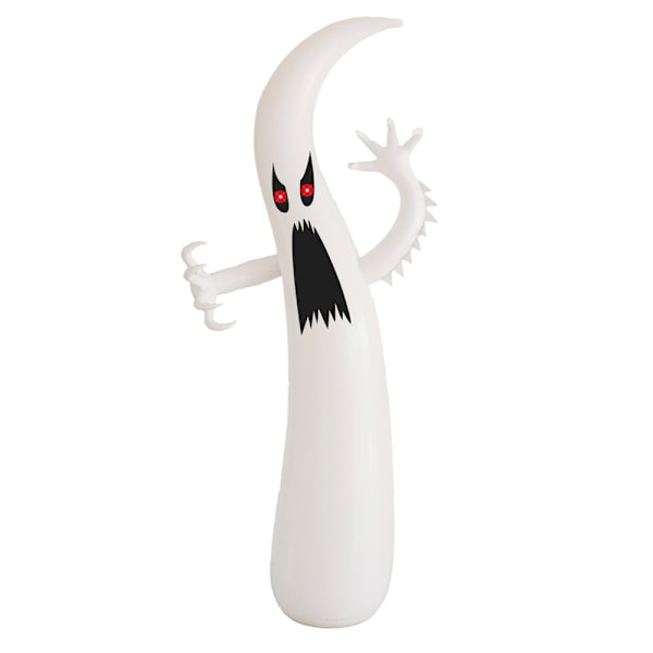 9,7FT Halloween Uppblåsbar Jätte Spöke Dekoration, Utomhus med Läskiga Röda Ögon & Blinkande Färgväxlande LED-Ljus