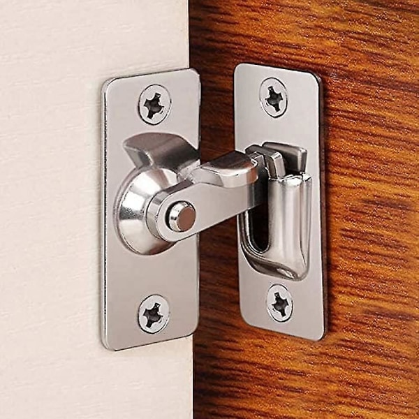 2 st dörrspänne i rostfritt stål 90 graders dörrspänne rätvinkligt låsspänne