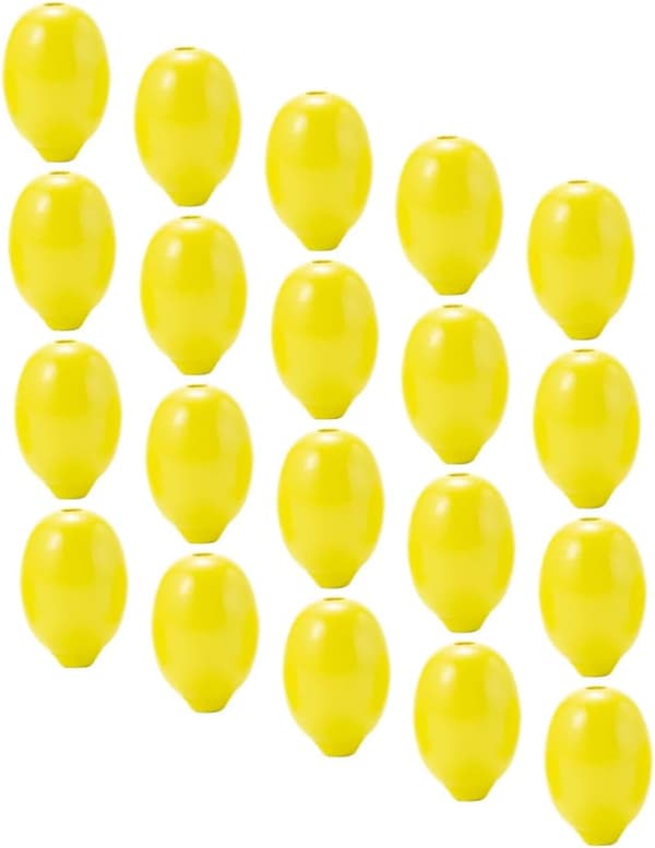 20 st citron träpärlor DIY smyckespärlor dekor med jutesnöre
