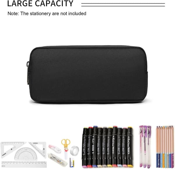 Small Case, Large Case, Highlighter, Wallet, Stationery Organizer (Black)