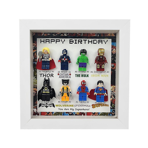 Superhjältekaraktär Foto Ram Hem Bord Dekoration Ornament Display Konstverk Barnfödelsedagspresent