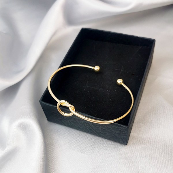 14K Guldpläterade Evighetskärleksknutsarmband för Kvinnor | Guld Armband för Kvinnor